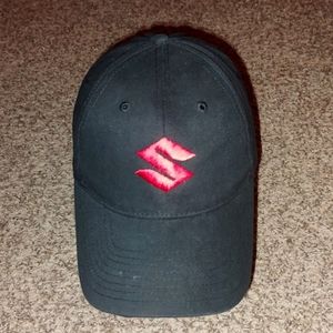Vtg Suzuki Embroidered Logo Adjustable Strapback Hat